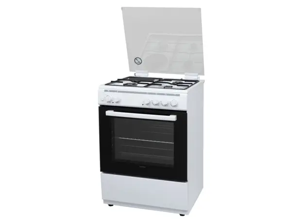 Gas Cooker Vestel C 613 W (F66FE31), 3 Gas + 1 Electric Burners, 61 L Electric Oven, Convection, 60x60x85 cm, White, 3 image