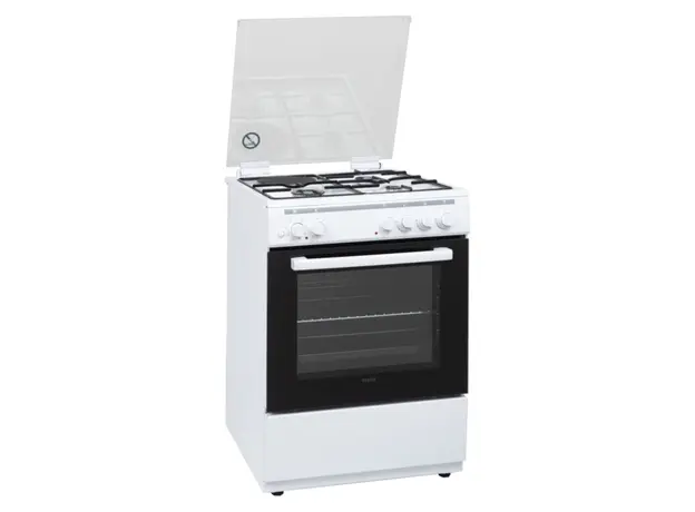 Gas Cooker Vestel C 613 W (F66FE31), 3 Gas + 1 Electric Burners, 61 L Electric Oven, Convection, 60x60x85 cm, White
