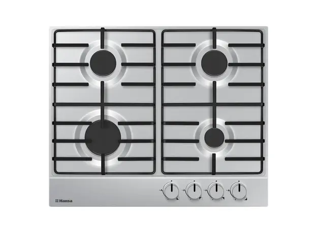 Gas Hob Hansa BHGI650103, 4 Gas Burners, Auto Ignition, Gas Control, 60 cm, Stainless Steel