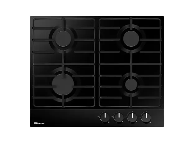 Gas Hob Hansa BHGS650103, 4 Gas Burners, Auto Ignition, Gas Control, 60 cm, Black
