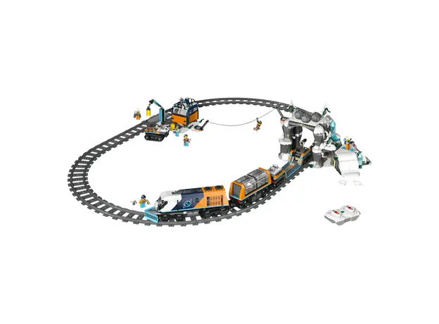 LEGO City 60470 Explorers' Arctic Polar Express Train, Remote-Controlled Train, 1517 Pieces, 7+