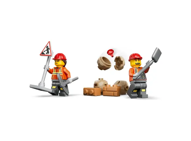 LEGO City 60480 Yellow Backhoe Loader, Toy Backhoe Loader, 301 Pieces, 7+, 6 image