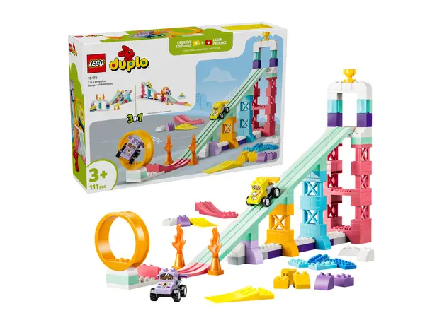 LEGO Constructor DUPLO Town 3 in 1 Creative Ramps with Vehicles 10478, 111 Pieces, 3+, 2 image