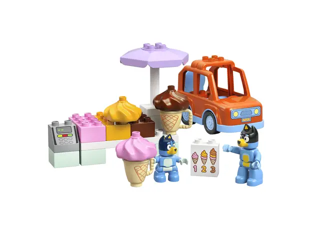 LEGO DUPLO Bluey 10458 Ice Cream Trip with Bluey, 22 pieces, 2+