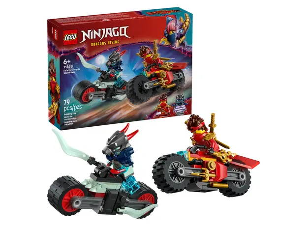 LEGO NINJAGO 71838 Kai's Motorcycle Speed Race, 2 Motorcycle Toys, 79 Pieces, 6+, 2 image