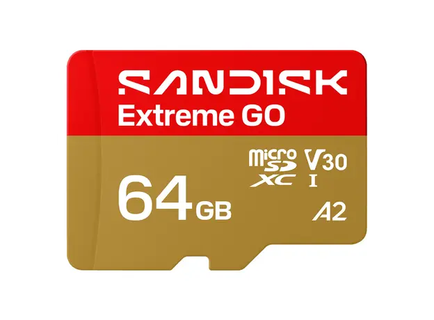 Memory Card SanDisk 64GB Extreme GO microSDXC UHS-I Card 170MB/S U3 V30/4K/A2 SDSQXGN-064G-GN6MN