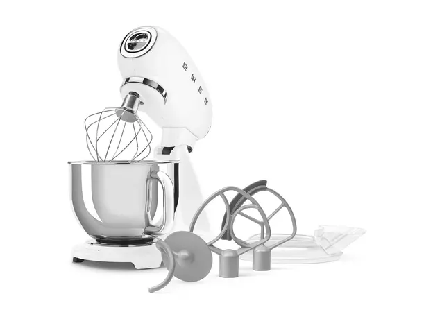 Stand Mixer Smeg SMF05WHEU, 1000W, 4.8 L, 10 speeds, White, 7 image