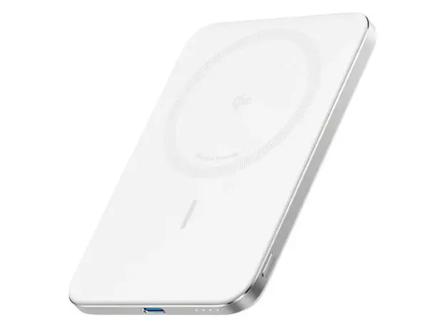 Power Bank Anker Nano Power Bank A1665H21 (5K, MagGo, Slim), 5000mAh, Qi2 15W, USB-C 20W, White