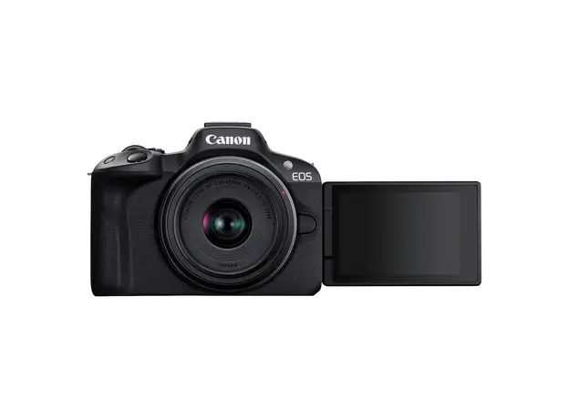 Camera Canon EOS R50 + RF-S 18-45mm F4.5-6.3 IS STM (5811C033), 24.2MP APS-C, 4K, Black, 3 image