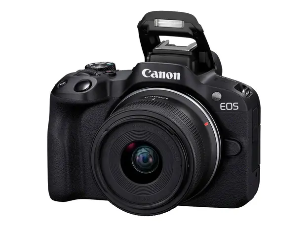 Camera Canon EOS R50 + RF-S 18-45mm F4.5-6.3 IS STM (5811C033), 24.2MP APS-C, 4K, Black