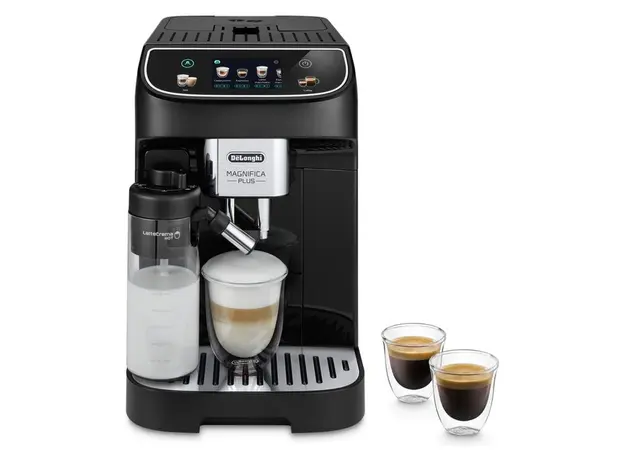 Coffee Machine Delonghi ECAM320.60.B Magnifica Plus, 1450W, 15 bar, 1.9 L, LatteCrema Hot, 3.5" Touch Display, Black