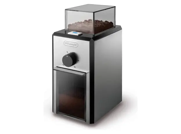 Coffee Grinder Delonghi KG89, Burr Grinder, 170W, 1-16 Grind Settings, 12 Cups, Silver