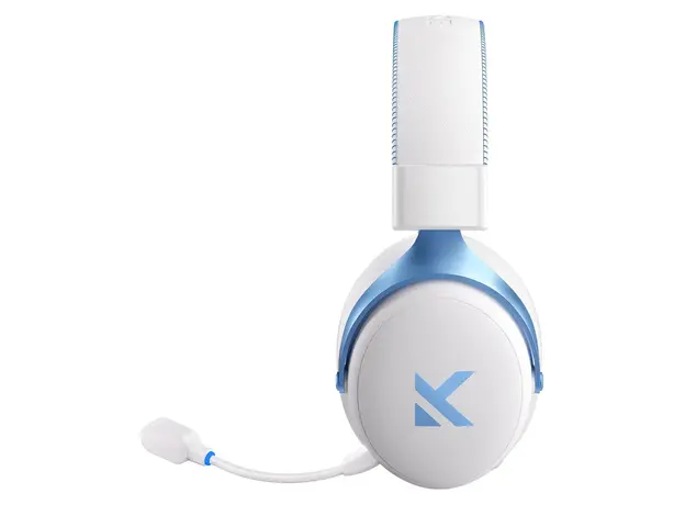 Headset MCHOSE V9 Pro HW-V9-3 Wireless Gaming Headset, 2.4GHz/BT/Type-C, 7.1, 53mm, 2000mAh, Sky White, 4 image