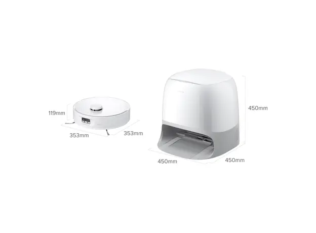 Robot Vacuum Cleaner Roborock Qrevo Curv 2 Flow White, 4 image