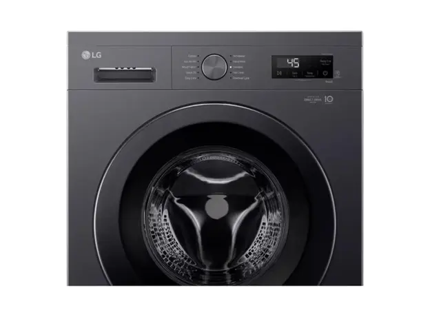 Washing Machine LG F2Y2HYP6J.AMBQME3, 7 kg, 1200 rpm, Inverter Direct Drive, LG ThinQ Wi-Fi, Middle Black, 4 image