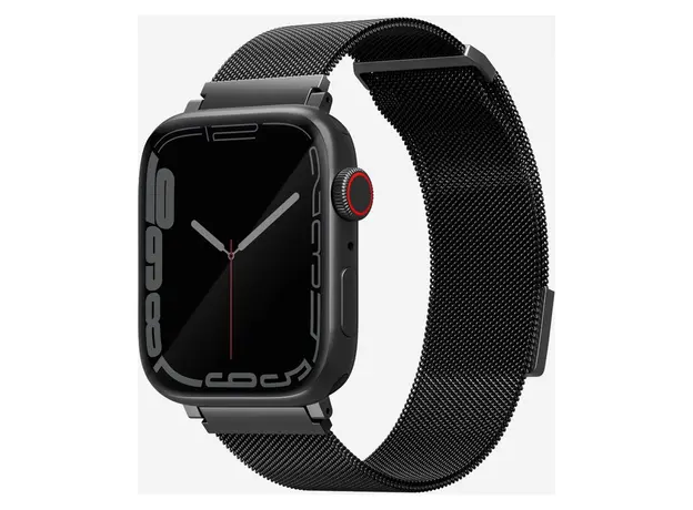 Smart Watch Strap Uniq Dante Apple Watch 41/40/38mm, Stainless Steel Mesh, Graphite