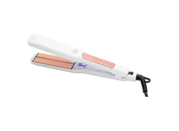 Hair Straightener Fakir Lyric Voice, Infrared & Ion, 100-230°C, LED Display, Keratin-Tourmaline Plates, White, 2 image