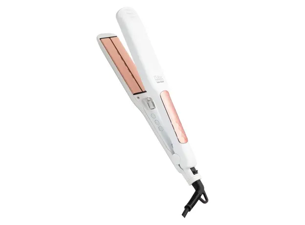 Hair Straightener Fakir Lyric Voice, Infrared & Ion, 100-230°C, LED Display, Keratin-Tourmaline Plates, White