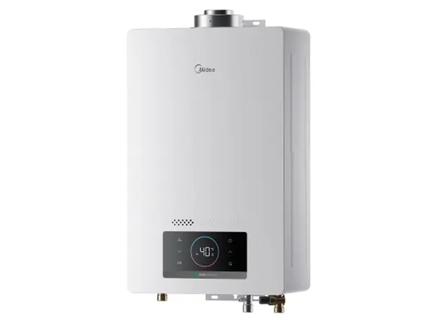 Gas Water Heater Midea MGWH14-28EGPCIS(W), 14 L/min, 28 kW, Closed Chamber, White, 2 image