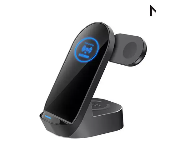 Wireless Charger KAKUSIGA KSC-778 3in1, 15W, Phone/Watch/Earbuds, Black
