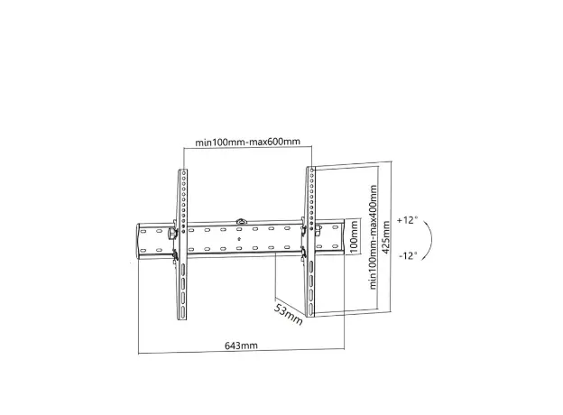 TV mount SHO 3310 SLIM adjustable mount TV STELL, 4 image