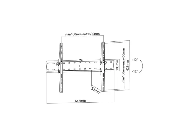 Stell Articulating SLIM TV mount 40" - 70" Max. loading: 35kg, 4 image