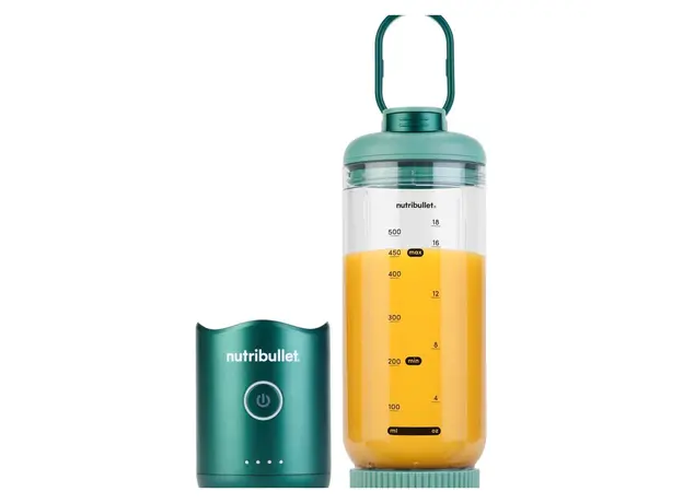 Blender NutriBullet NBP013GR Flex, Portable, 590 ml, 7.4V, USB-C Charging, Forest Green, 2 image