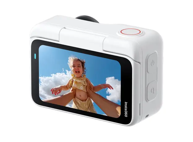 Action Camera Insta360 GO Ultra Lifestyle Bundle, 4K 60fps, 1/1.28" Sensor, 50MP, 2.5" Flip Screen, Arctic White, 4 image