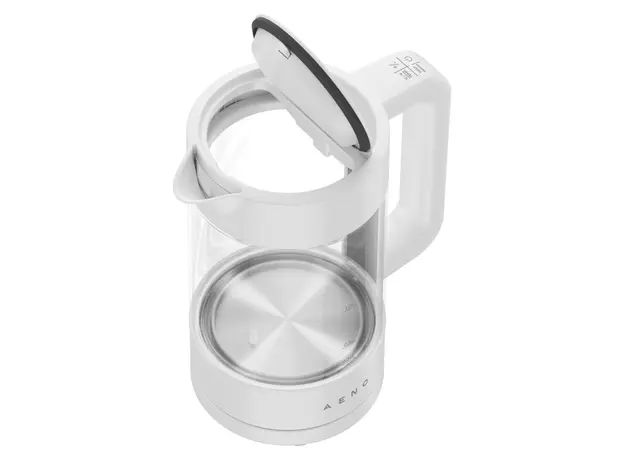 Electric Kettle AENO EK5 AEK0005, 1.7L, 1850-2200W, 40-100°C, Keep Warm 30 min, Glass, White, 6 image