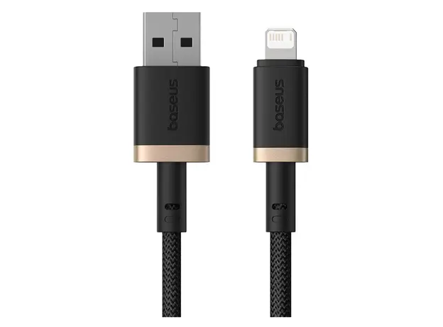 Cable Baseus Dura Series USB-A to Lightning 2.4A 1m P10377801U01-00, Black/Gold, 3 image