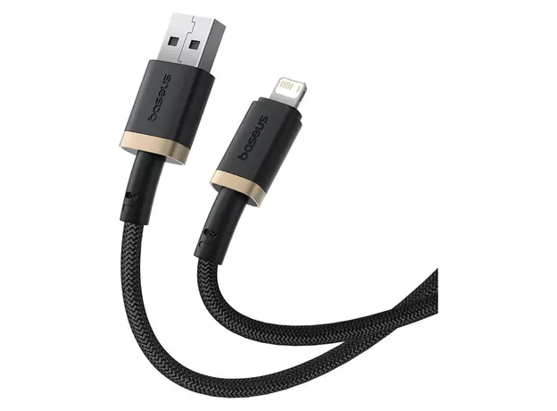 Cable Baseus Dura Series USB-A to Lightning 2.4A 1m P10377801U01-00, Black/Gold, 4 image