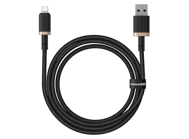 Cable Baseus Dura Series USB-A to Lightning 2.4A 1m P10377801U01-00, Black/Gold
