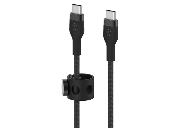 Cable Belkin BoostCharge PRO Flex USB-C to USB-C Braided Silicone Cable 60W 1M CAB011bt1MBK Black, 2 image