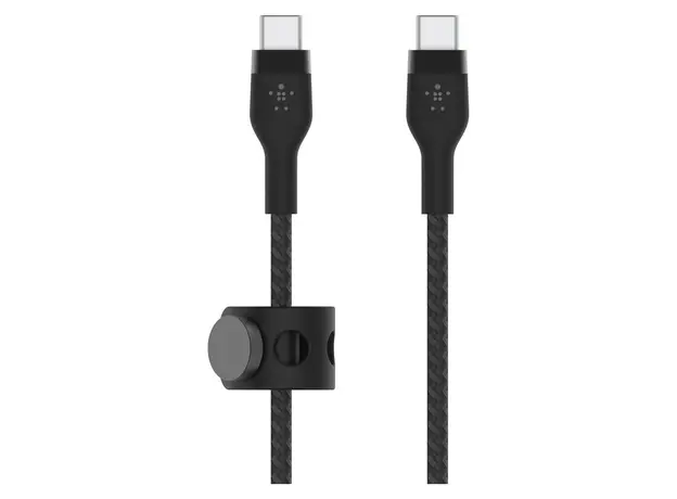 Cable Belkin BoostCharge PRO Flex USB-C to USB-C Braided Silicone Cable 60W 1M CAB011bt1MBK Black, 3 image