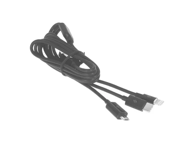 Cable Ttec 2DK7521S Trio, USB-A to USB-C/Lightning/Micro USB, 1.2m, Black, 2 image