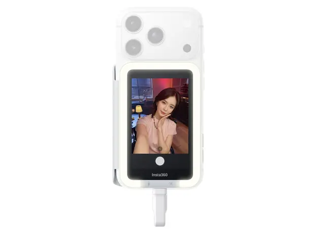 Magnetic Selfie Screen Insta360 Snap Selfie Screen with Light, 3.5", with Fill Light, White