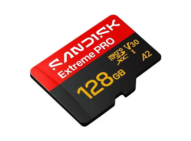 Memory Card SanDisk 128GB Extreme PRO microSDXC UHS-I U3 V30 A2 250MB/s SDSQXCJ-128G-GS6MA, 2 image