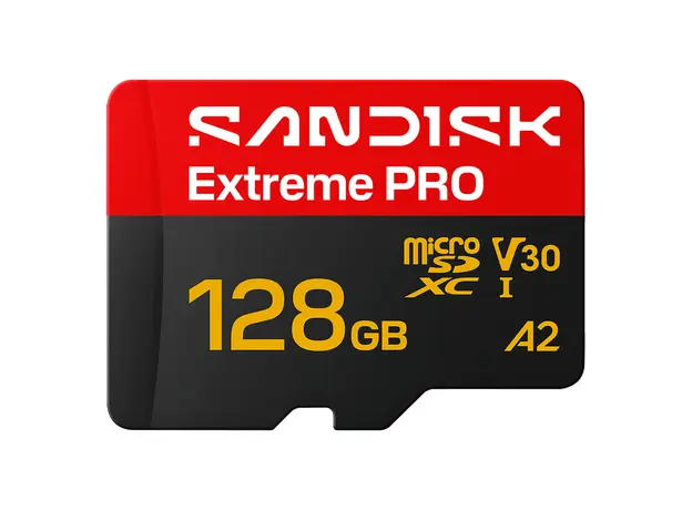 Memory Card SanDisk 128GB Extreme PRO microSDXC UHS-I U3 V30 A2 250MB/s SDSQXCJ-128G-GS6MA