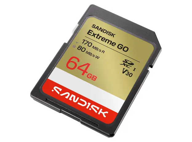 Memory Card SanDisk 64GB Extreme GO SDXC UHS-I Card 170MB/S U3 V30/4K SDSDXGN-064G-GNCIN