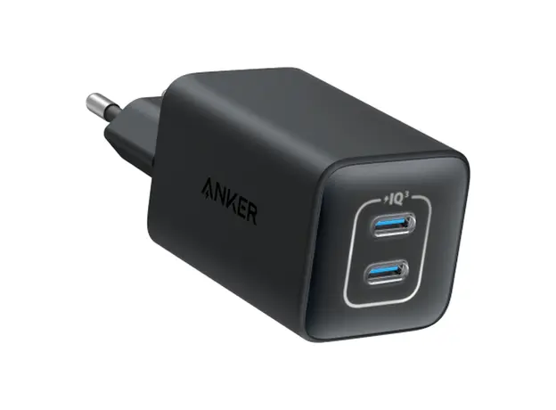 Mobile Charger Anker 523 Charger (Nano 3, 47W) A2039L11, 2x USB-C, GaN, Black, 2 image