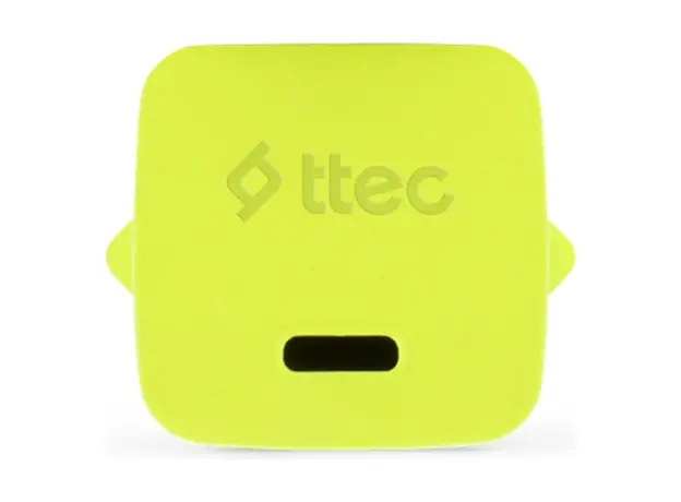 Charger Ttec 2SCG20LNS SmartCharger GaN 20W PD, USB-C + USB-C to Lightning cable, 120 cm, Neon Yellow, 5 image