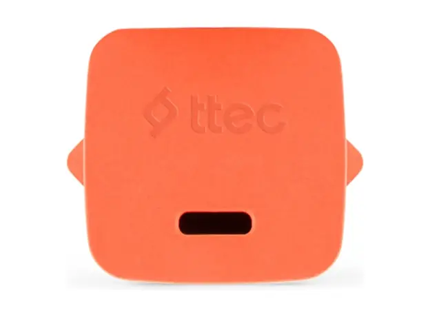 Charger Ttec 2SCG20LNT SmartCharger GaN 20W PD, USB-C + USB-C to Lightning cable, 120 cm, Neon Orange, 5 image