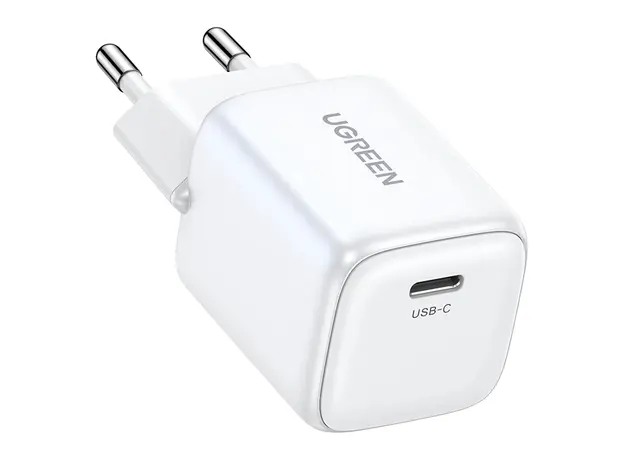 Mobile Charger UGREEN CD318 Nexode Mini (15324), 20W, Type-C, GaN, PD Fast Charger, White