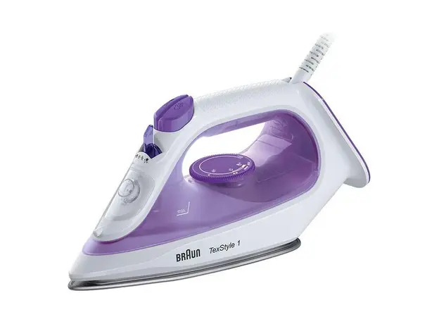 Steam Iron Braun TexStyle 1 SI1080VI, 2000W, 130 g/min, SuperCeramic, Violet/White