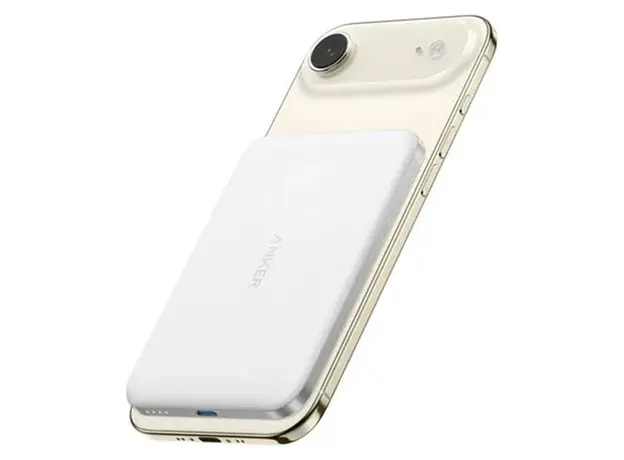 Power Bank Anker Nano Power Bank Slim 5000mAh A1665H21, MagSafe/Qi2 15W, USB-C 20W, White, 4 image