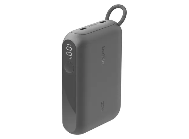 Power Bank Belkin BoostCharge Power Bank 10000mAh 20W Digital Display BPB027HQBK, 2x USB-C, Black, 3 image