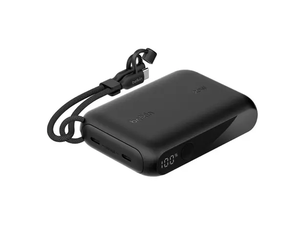 Power Bank Belkin BoostCharge Power Bank 10000mAh 20W Digital Display BPB027HQBK, 2x USB-C, Black