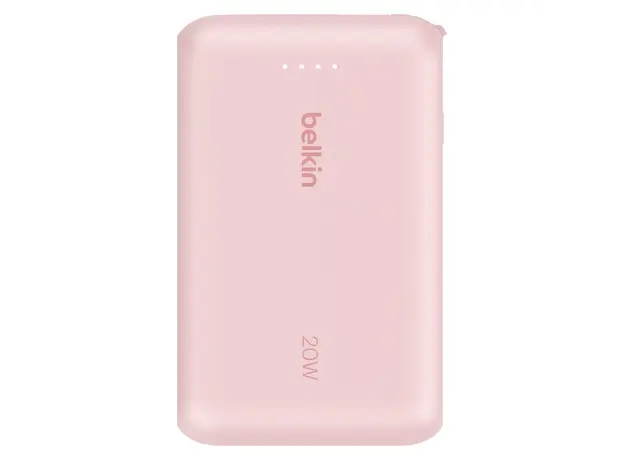 Power Bank Belkin BoostCharge Power Bank 10000mAh 20W With Integrated USB-C Cable BPB021HQPK Pink, 6 image