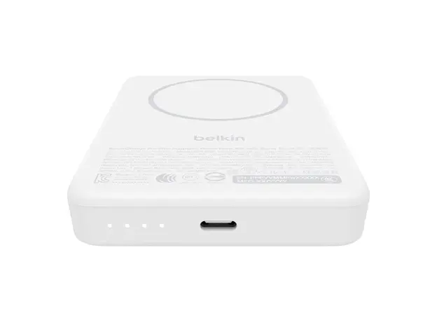 Power Bank Belkin BoostCharge Slim Magnetic 10000mAh Qi2 15W with Stand BPD016hqWH, White, 3 image