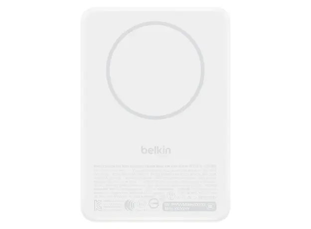 Power Bank Belkin BoostCharge Slim Magnetic 10000mAh Qi2 15W with Stand BPD016hqWH, White, 4 image